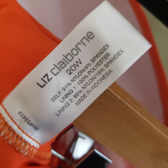 Liz Claiborne Ruched Maillot One Piece Halter Swimsuit - 20W - Picture 6 of 6